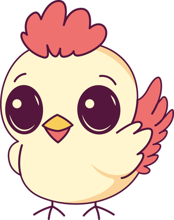 Cute Chick Hen  Illustration