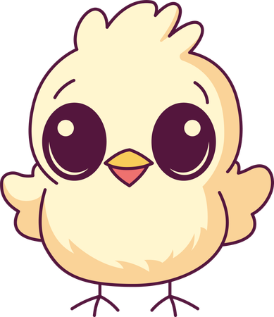 Cute Chick Hen  Illustration