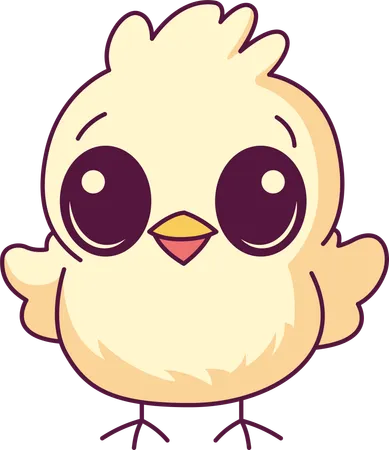 Cute Chick Hen  Illustration