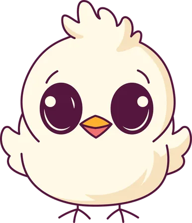 Cute Chick Hen  Illustration