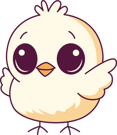 Cute Chick Hen  Illustration