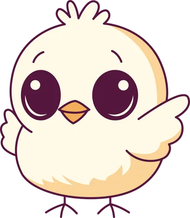 Cute Chick Hen  Illustration