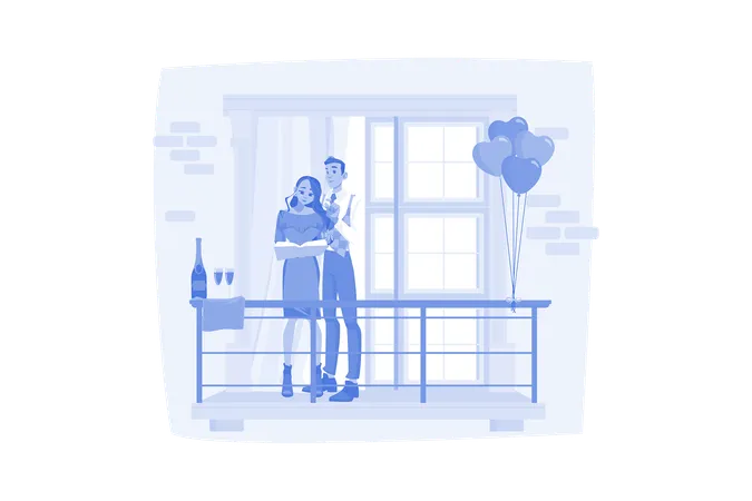 Couple In Love Illustration Concept A Flat Illustration Isolated On White Background イラスト
