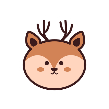 Cute Deer Sticker  Illustration
