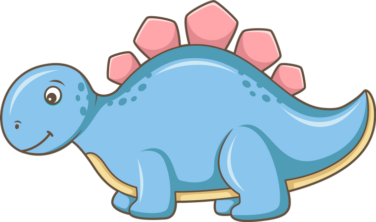 Cute Dinosaur Character  Illustration