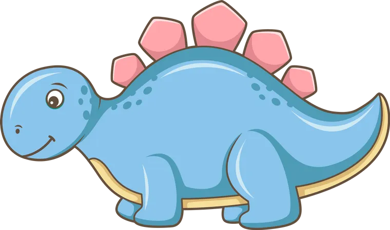 Cute Dinosaur Character  Illustration