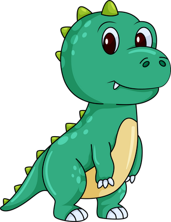 Cute Dinosaur Character  Illustration