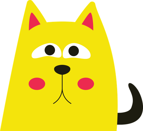 Cute Dog with Sad Expression  Illustration