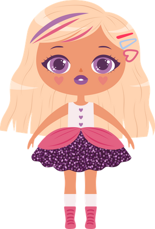 Cute doll toy  Illustration