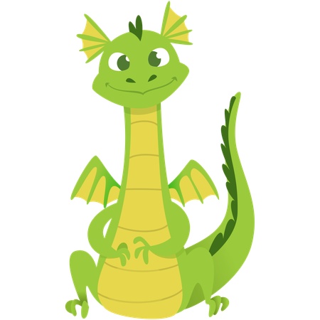 Cute dragon standing  Illustration