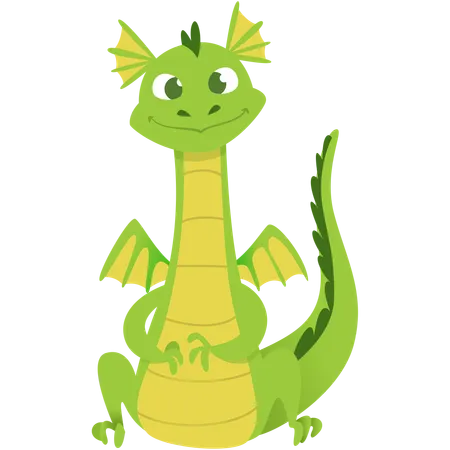 Cute Dragons Fairytale Amphibians And Reptiles With Wings And Teeth Medieval Fantasy Wild Creatures Vector Characters Illustration Of Fantasy Animal Character Reptile Mythology Illustration