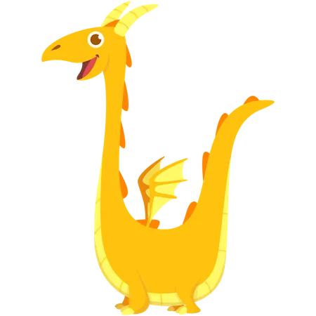 Cute dragon standing  Illustration