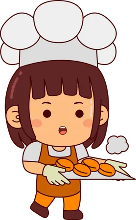 Cute Female baker  Illustration