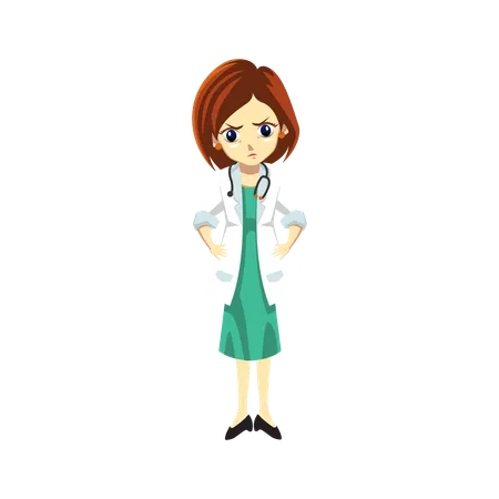 Cute Female Doctor  Illustration