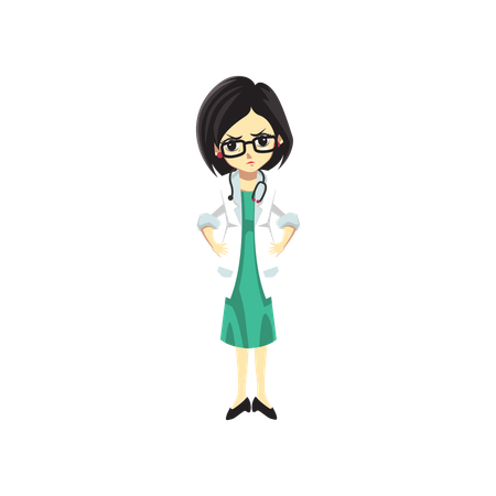 Cute Female Doctor  Illustration