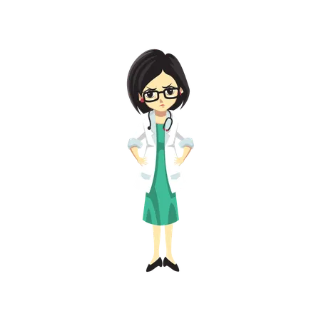 Cute Female Doctor  Illustration