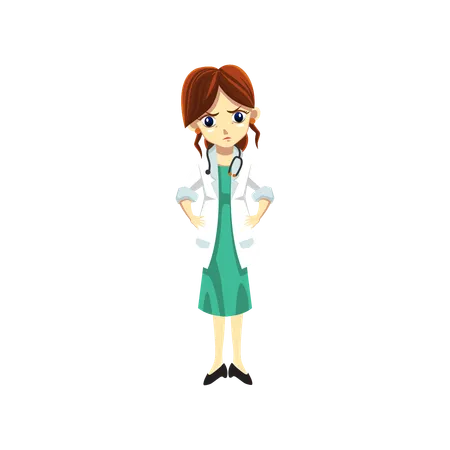 Cute Female Doctor  Illustration