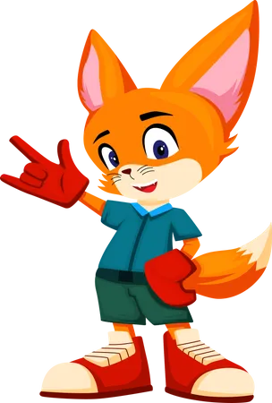 Cute Fox Character  Illustration