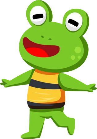 Cute Frog Character  Illustration