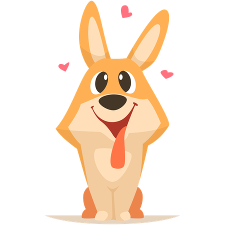 Cute funny puppy giving pose  Illustration