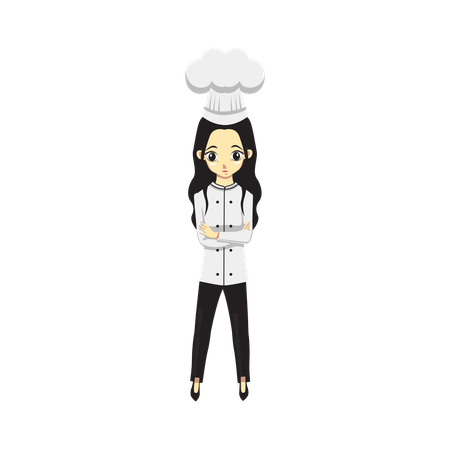 Cute Girl Chef  イラスト