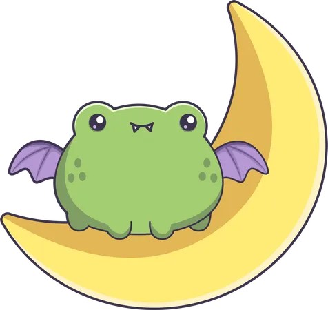 Cute Halloween Frog Character  Illustration