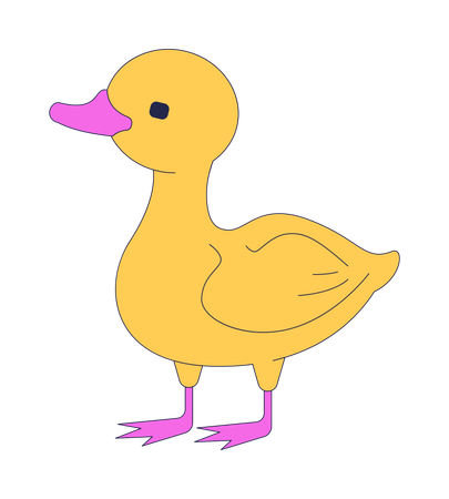 Cute humanoid robot sips straw Illustration