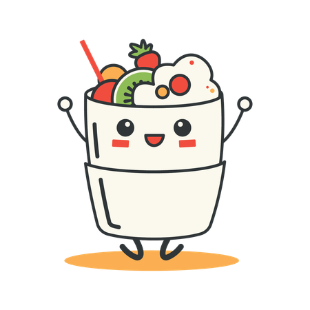 Cute Japanese Food Drink  Illustration