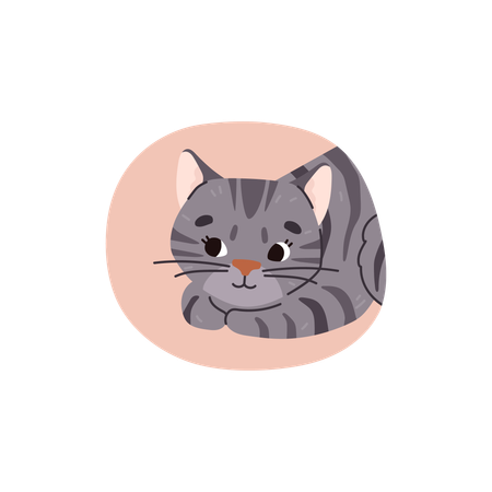 Cute kitten  Illustration