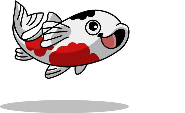 Cute Koi Fish Illustration