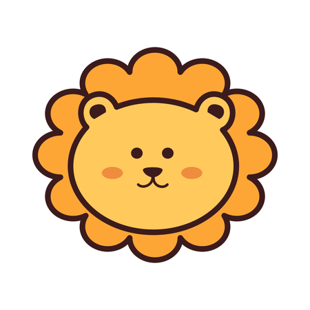 Cute Lion Sticker  イラスト