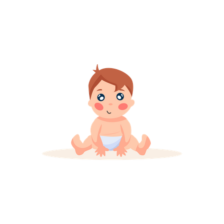 Cute little baby  Illustration