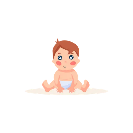 Cute little baby  Illustration