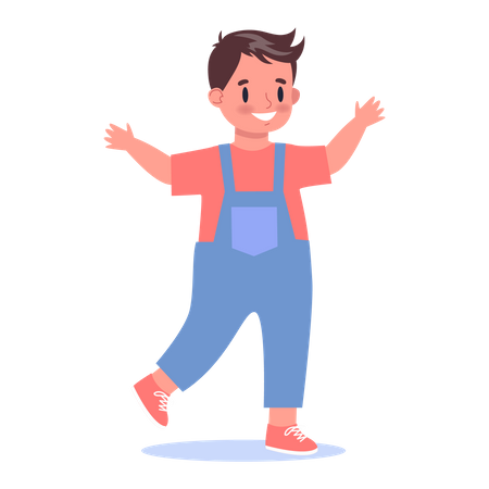 Cute little baby walking  Illustration