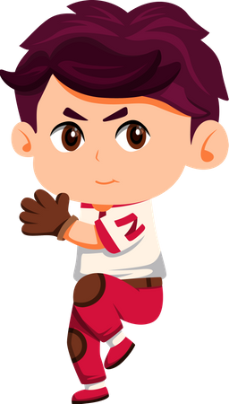 Cute Little baseball player  Illustration