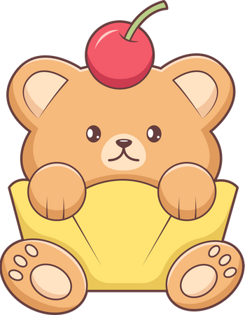 Cute Little Bear  Illustration