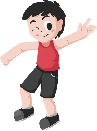 Cute Little Boy  Illustration