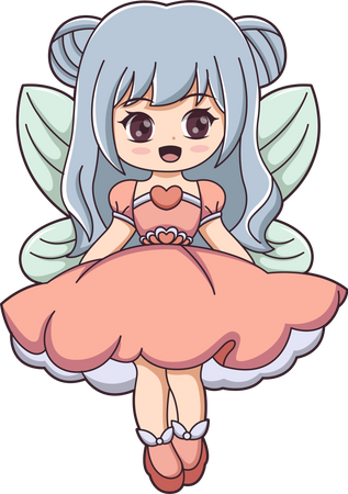 Cute Little Fairy Character  Illustration