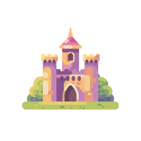 Cute little fairy tale castle Illustration