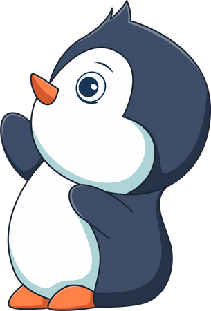 Cute Little Penguin  Illustration
