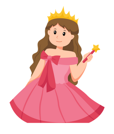 Cute Little Princess  Illustration