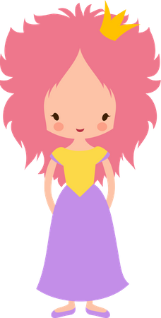 Cute little princess with crown  Illustration