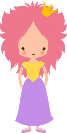 Cute little princess with crown  Illustration