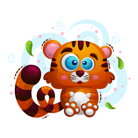 Cute little tiger  Illustration