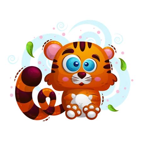Cute little tiger  Illustration