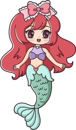Cute Mermaid  Illustration