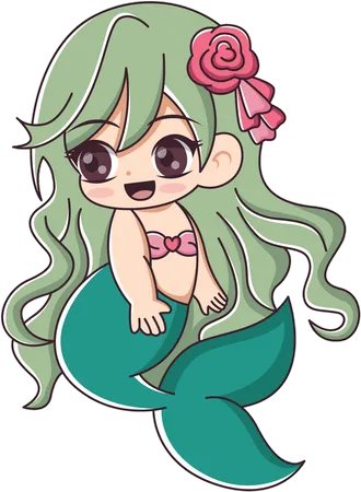 Cute Mermaid  Illustration