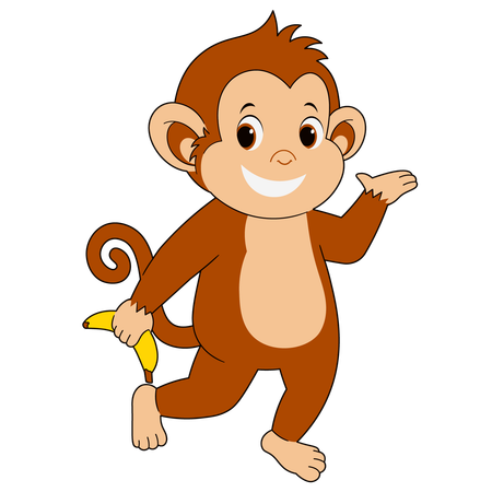 Cute Monkey  Illustration