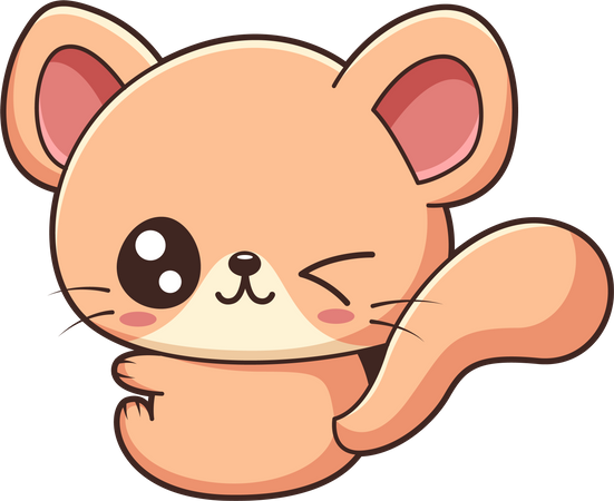 Cute Mouse Character  Illustration
