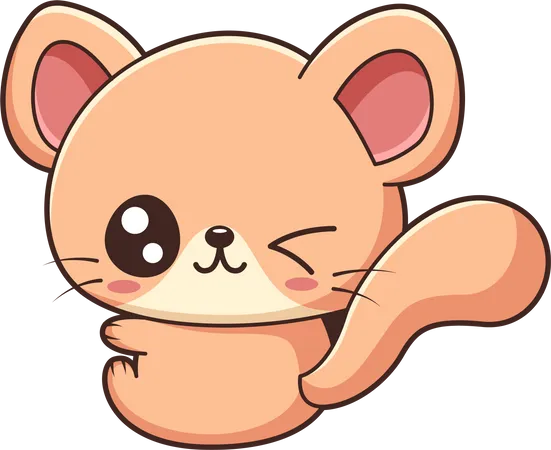Cute Mouse Character  イラスト